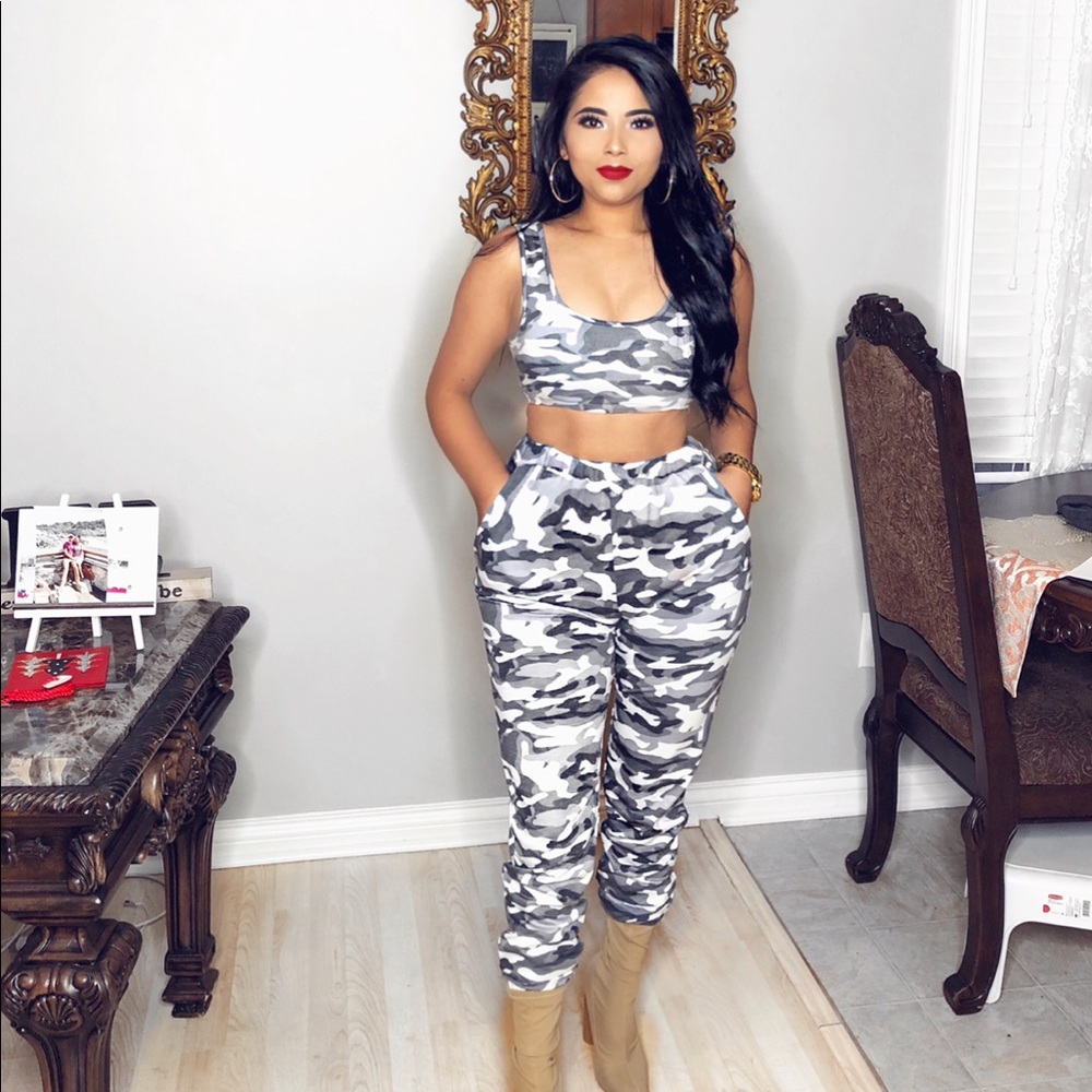 Camo two piece set